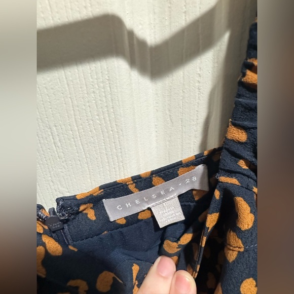 Chelsea 28 midi puffy sleeve leopard print dress size L - Picture 4 of 5